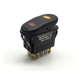 Impermeable iluminado doble Pole, Throw 3 Posición ON-OFF-ON Rocker Switch DPDT