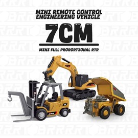 【Live Exclusive】BRRRRT 1/64 Mini Forklift Toy,Remote Control Excavator and Dump Truck Full Proportion Toy Set with Lights and Sounds for Adults Kids Boys and Girls RC Construction Vehicles:_BRT-DC-001
