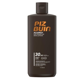 Piz Buin Allergy Sun Cream with SPF 30, Sun Protection for Sensitive Skin, Waterproof and Fast Absorbing, 200 ml