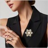 Brooches for Women,la luen Women's Gold Rhinestone Fake Pearl Flower