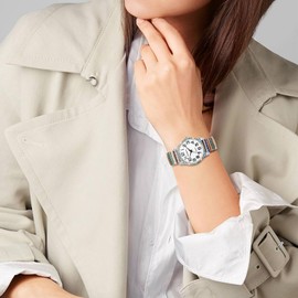 JewelryWe Women's Stretch Band Watches: Easy Reader Analog Quartz Elastic Watch Casual Floral Expansion Band Wristwatch for Christmas