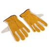 Garden Cowhide Gloves Puncture Proof Wearproof Full Finger Leather Gloves
