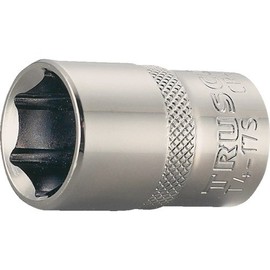 TRUSCO T4-27S Socket, Hexagonal Type, Insertion Angle 0.5 inches (12.7 mm), Opposite Side 1.1 inches (27 mm)