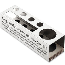 wainvniaw Congratulations on The New Chapter Pencil Holder, New Job Gift for Colleague, Promotion Gift for Coworker, Graduation Retirement Farewell Gifts for Friend Office Desk Pencil Holders WCC30