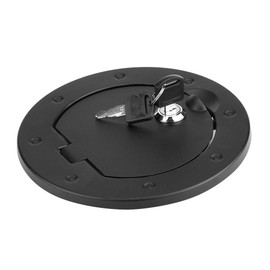 Rankomu Fuel Tank Cover, Gas Cap Dustproof Filler Door Locking Car Styling Replacement Accessories Black