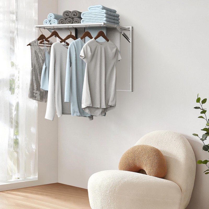 2 Pcs Wall Mount Clothes Drying Rack 26 X 31.5