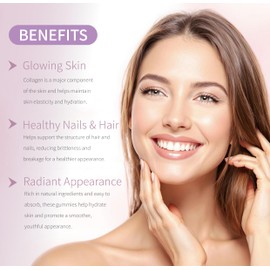 Re Lierre Glutathione Collagen Gummies, Skin Brightening Supplement, Hair & Nails Support with Biotin & Hyaluronic Acid, Cherry Flavor, 180 Count