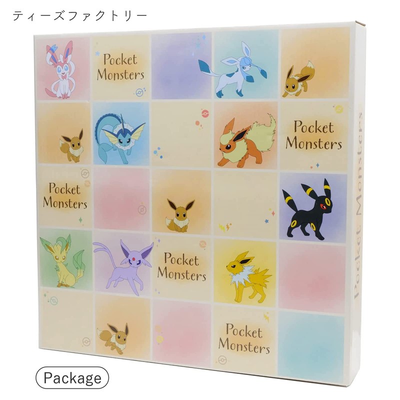 T'S Factory Wall Clock Beige Pocket Monster Eevee Friends Analog