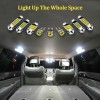 BMTxms 11x White Interior LED Light Bulbs Package Kit for