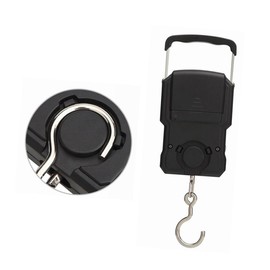 PACKOVE 75Kg Handheld Weighing Scale Digital LCD Display Portable Luggage Scale for Travel Fishing Lightweight Body with Grip for Easy Operation Black