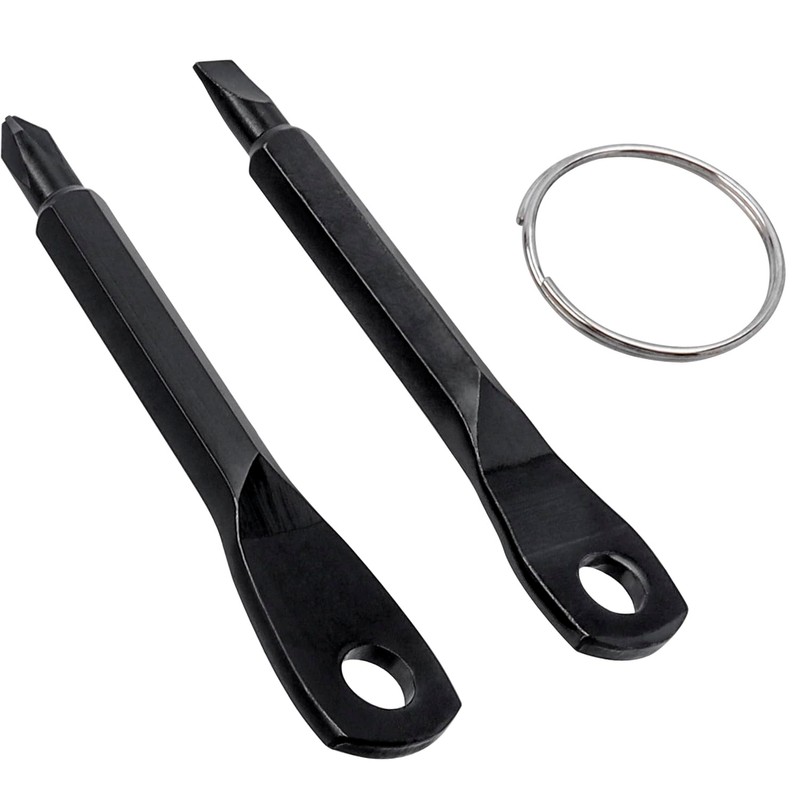 Treki Key Ring Screwdriver Set，8pcs Mini Pocket Keychain Screwdrivers Multifunction