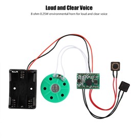 Zunate DIY Voice Greeting Card Module with 60s Recording Playback, Play, 10CM Cable Extension for Christmas Cards, Jewelry Boxes