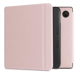 kwmobile Flip Case Compatible with Tolino Vision 6 Case - eReader Case Made of Faux Leather - Cover - Rose Gold