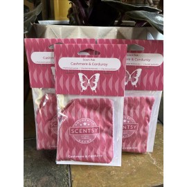 Scentsy Cashmere & Corduroy Scent Pak Lot Of 3 New