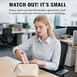 Small Water Bottle Steel 285ml/9.6oz Flask for Hot Drink, Metal Water Bottle Insulated Stainless Steel Water Bottles Flask(Pink)