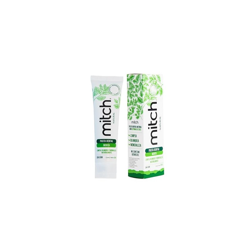 5 Pack Pasta Dental Mitch Sin Fluor 100% Natural Sabor