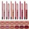 12Pcs Lip Liner and Lipstick Set, 6 Velvety Matte Liquid