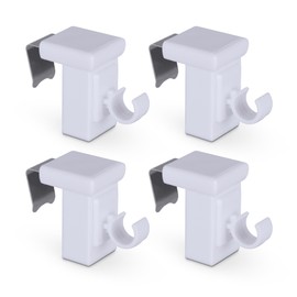 Bestlivings Clamp Support Pack of 4 – for Cafe House Rods Diameter 10 mm – Window Frame 10 – 27 mm – Klemmfix Replacement Support – No Drilling, Screws, Gluing, Easy Assembly