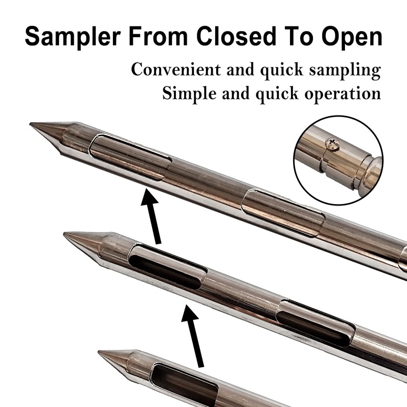 Powder Sampler, Stainless Steel Three Zone Grain Probe Sampler, 20