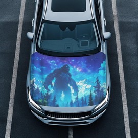 Whosucclay Car Hood Cover Protector, A Washable Automotive Accessory with Forest Fantasy Gorilla Design for Car Front Hoods