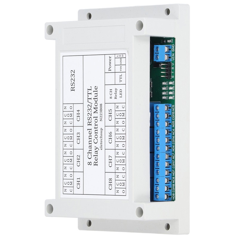 N223B08 8CH DC 12V RS232 Relay Module Serial Port Remote
