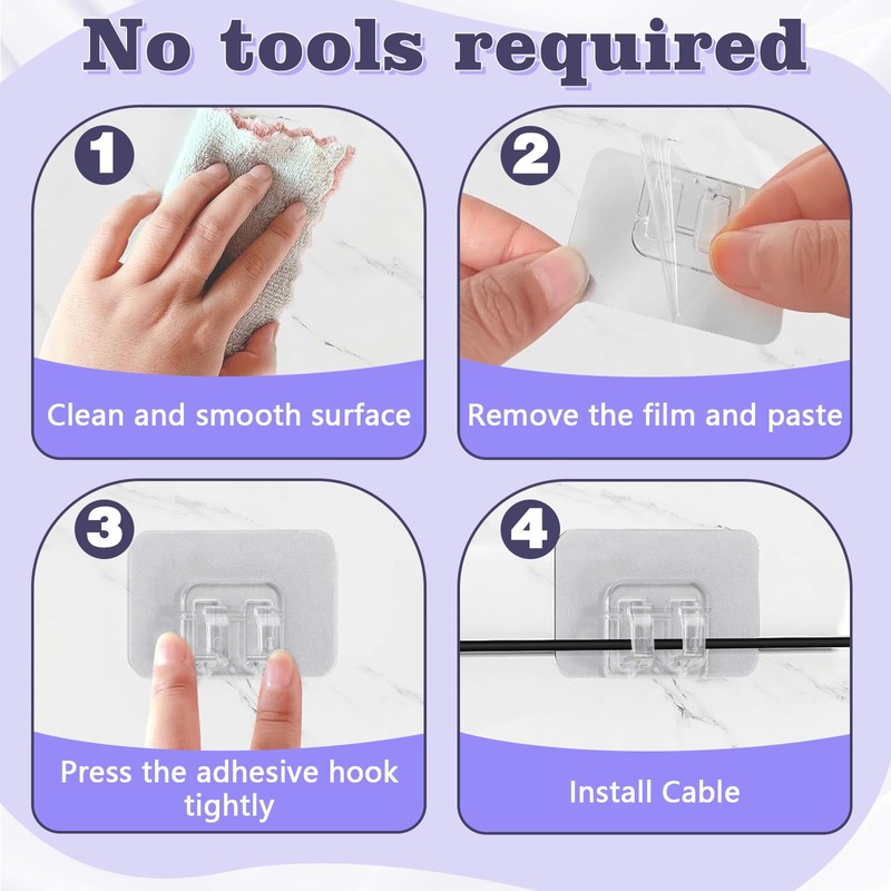 100 Pcs Hooks for Outdoor String Lights, Outdoor Light Hooks