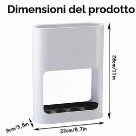 VIQIHEOE Portaombrelli 22 x 9 x 28 cm Ombrello Organizzatore Salvaspazio, Supporto Minimalista Portaombrelli 4 slot con vassoio a goccia rimovibile, per la decorazione della casa e dell'ufficio
