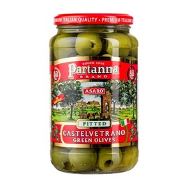 Partanna Pitted Castelvetrano Olives - Authentic Sicilian - Product Of Italy - Premium Handpicked Imported Italian Green Olives Great For Every Occasion - 9oz Jar