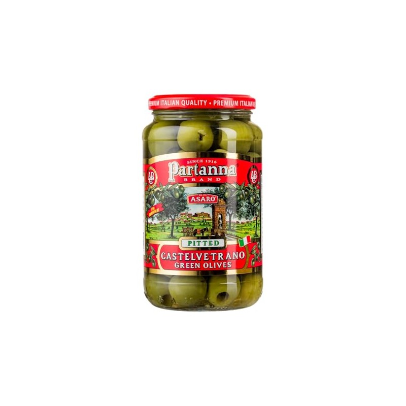 Partanna Pitted Castelvetrano Olives - Authentic Sicilian - Product Of