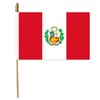 12 Pack Small Peru Flag Stick 5.3'' x 8.3'' -