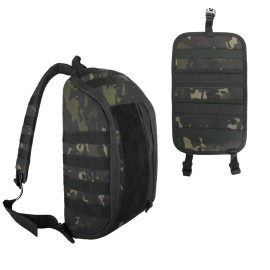 Tactical Sling Backpack Waterproof MOLLE Gun Holster Crossbody Chest Bag for EDC Organizer Outdoor/Hiking/Travel Shoulder Packcolor: Black Camo