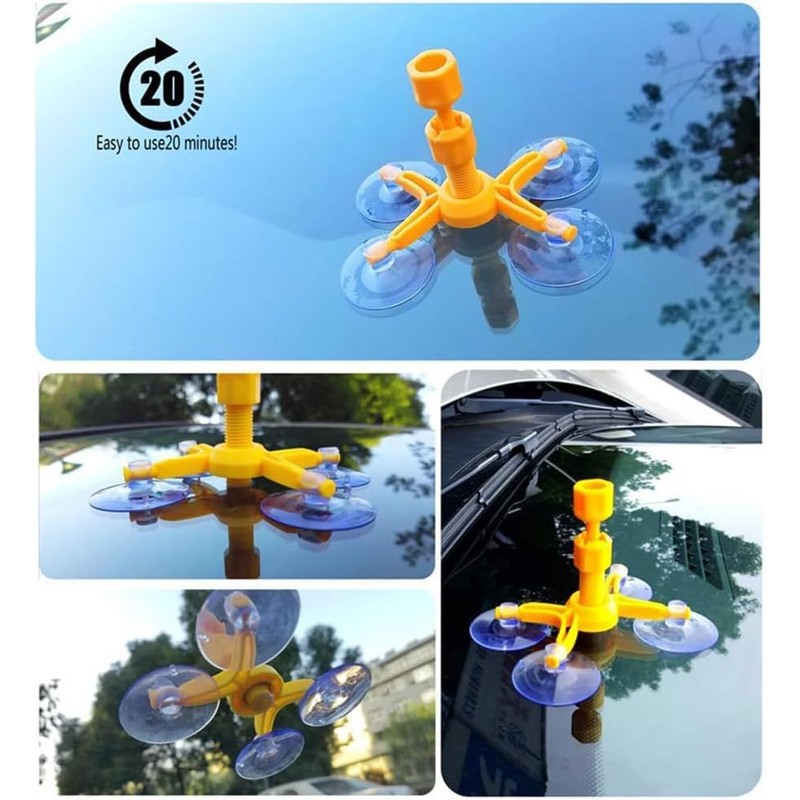 GLISTON Car Windshield Repair Kit for Auto Windscreen Chips and