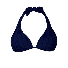 Firpearl Bikini triangular para mujer, Azul marino/flor y brillo, (Small) 32B/C