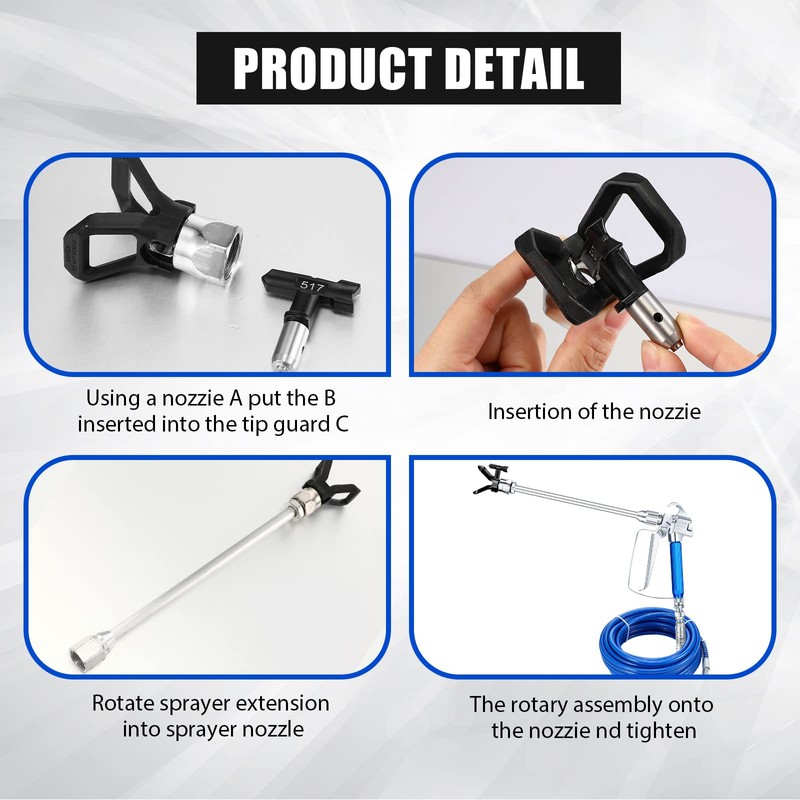 16 Pieces Paint Sprayer Hose Set, Airless Paint Sprayer Hose