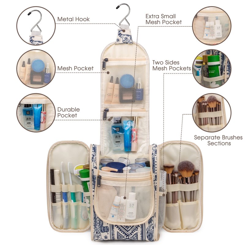 Travel Hanging Toiletry Wash Bag Makeup Cosmetic Organizer for Women