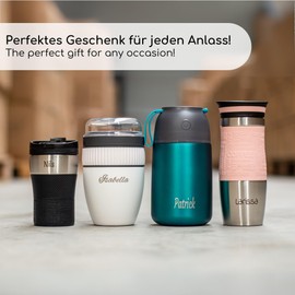 Milu® Thermal Food Container with Engraving, 450/650/800 ml, Gift Idea, Customisable, Gift for Christmas for Men, Women, Mum, Dad, Girlfriend (450 ml)