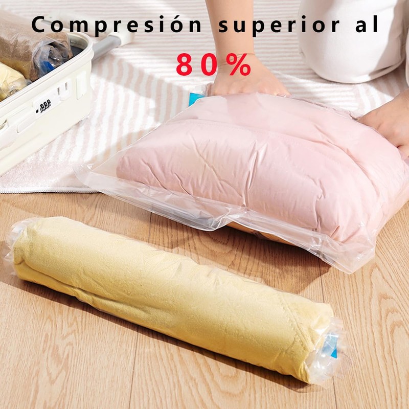 10 bolsas de Almacenamiento al vacio. Bolsas enrollables para ahorrar