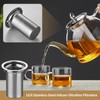 DOPUDO 1200ml Glass Teapot with Removable Infuser, Stovetop Safe Tea