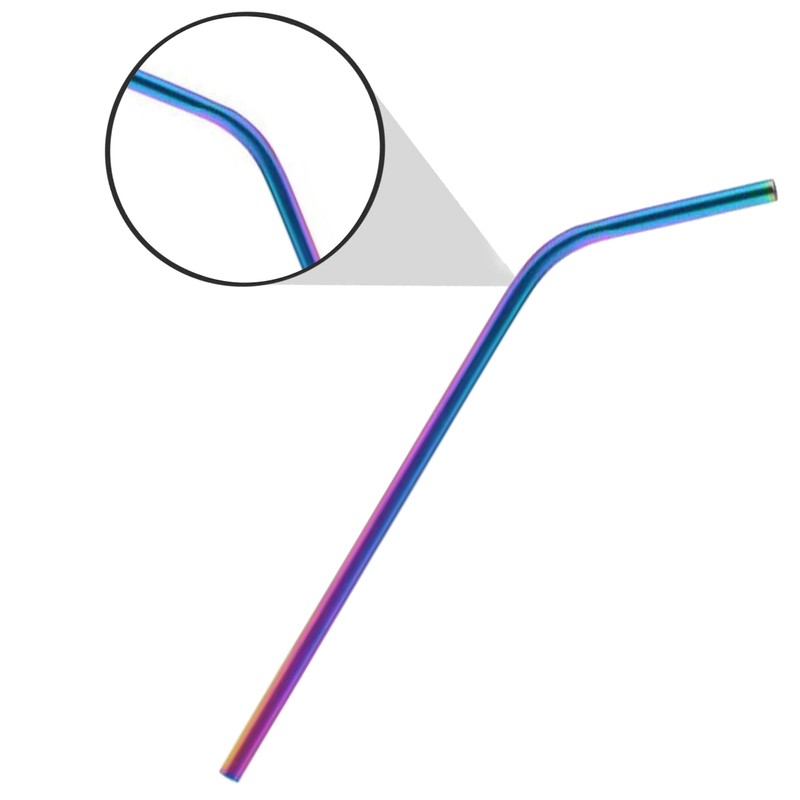 Glamified, Needs 4 x Reusable Colourful Drinking Bent Metal Straw