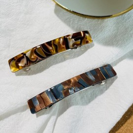 Barrettes for Hair | 6X Barrettes for Straight Curly Hair,No-Slip Clamps, Fashionable Accessories for Beach Traveling Bride Girls School Teens