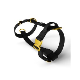 Anubys Vegan Leather Dog Harness – Luxury Adjustable No-Pull Design, Comfortable Padded Fit, Durable Black Material, for Small, Medium & Large Dogs (Medium)