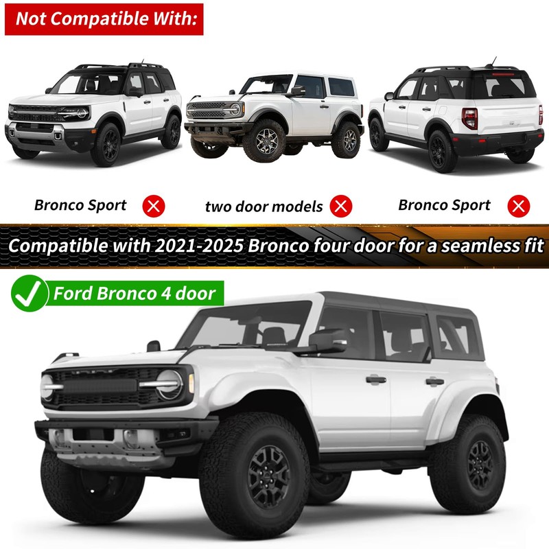 Autrix Door Handle Storage Organizer Compatible with 2021-2026 Ford Bronco