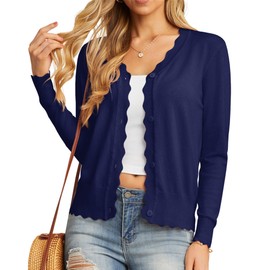 GRECERELLE Women's Cardigans Women's Cardigans Coatigans for Women UK Sweater for Women Long Sleeve Open Front (Navy Blue, XL)