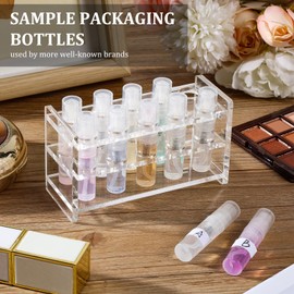 Chiallco Mini Perfume Sample Bottles, 2 ml Plastic Small Spray Bottle 10 Pack, Fine Mist, Portable Perfume Travel Refillable Bottle, Upgraded atomizer sprayer, Clear