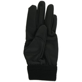 GP 37143 Baseball Batting Gloves, Left Hand, Black, Medium, 9.4 - 9.8 inches (24 - 25 cm), For Practice, High School Baseball, Washable, Double Belt