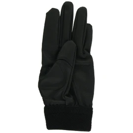 GP 37143 Baseball Batting Gloves, Left Hand, Black, Medium, 9.4 - 9.8 inches (24 - 25 cm), For Practice, High School Baseball, Washable, Double Belt