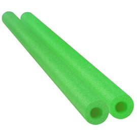 Chochkees Floating Pool Noodles Foam Tube 2-Pack, Thick Hollow Noodles for Floating in The Swimming Pool, 52" Inches Long (Green)
