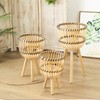 Woven Flower Pot Faux Rattan Planter High Living Room Floor