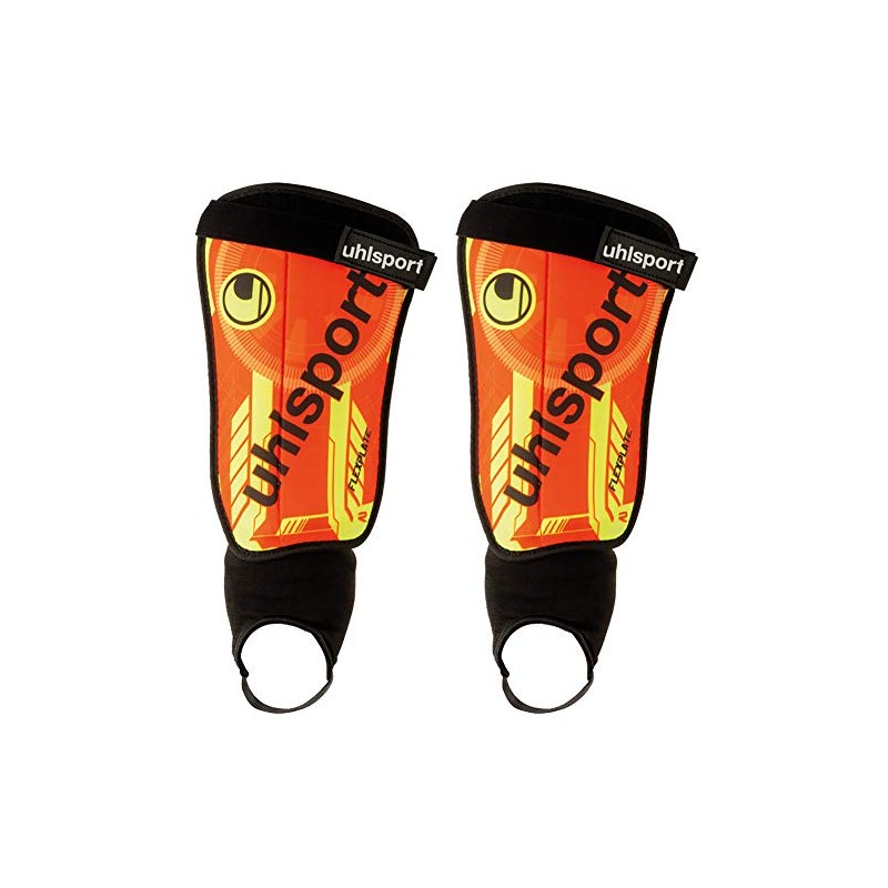 Uhlsport Unisex - Adult Flex Plate Shin Guards, Fluo Orange/Fluo