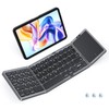 MEETION Foldable Bluetooth Keyboard with Touchpad, Portable Wireless, Gray